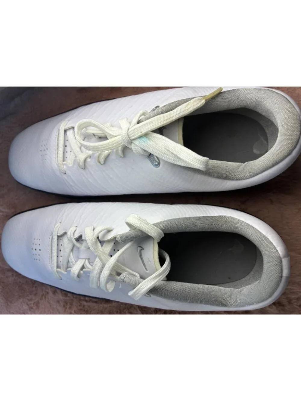 Nike Lunar Control 4 Golf Shoes Mens 10.5 White Black Cleated 819009-101 New